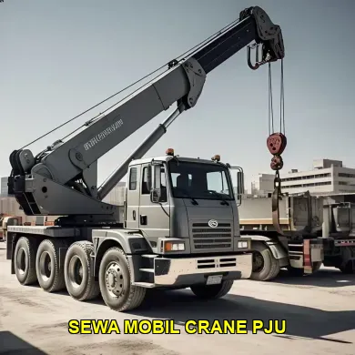 sewa mobil crane PJU